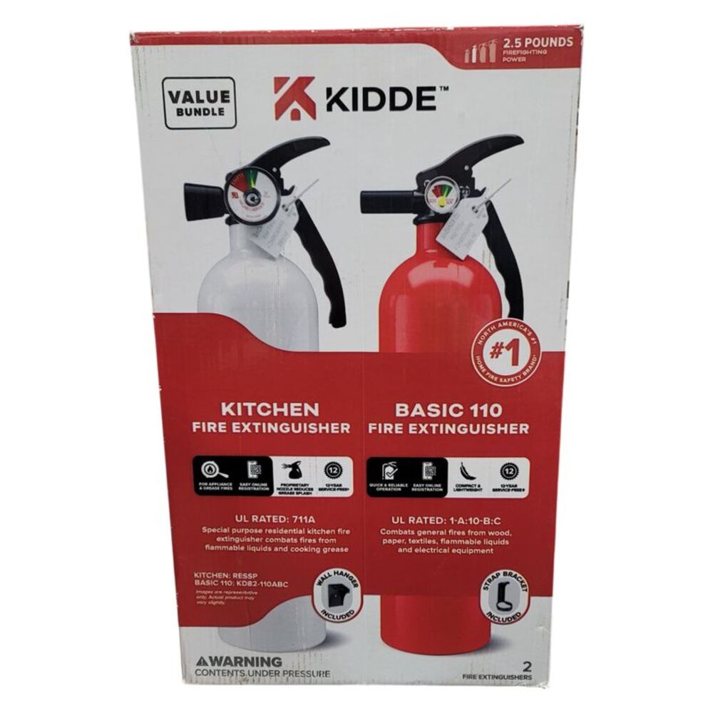 Kidde Kitchen and General-Use 1:A-10:BC Fire Extinguisher Value Pack